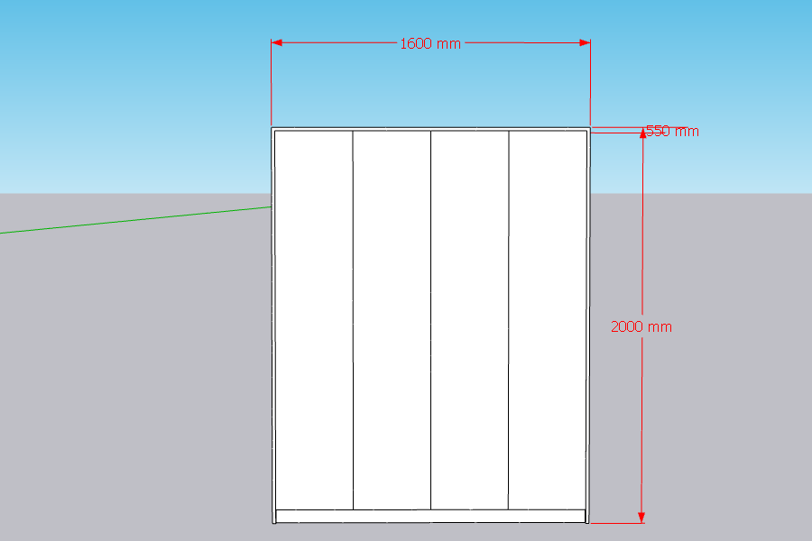 Bản vẽ tủ quần áo TQA002