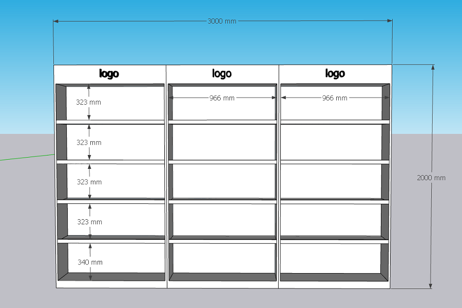 Kích thước chi tiết của tủ TTB001