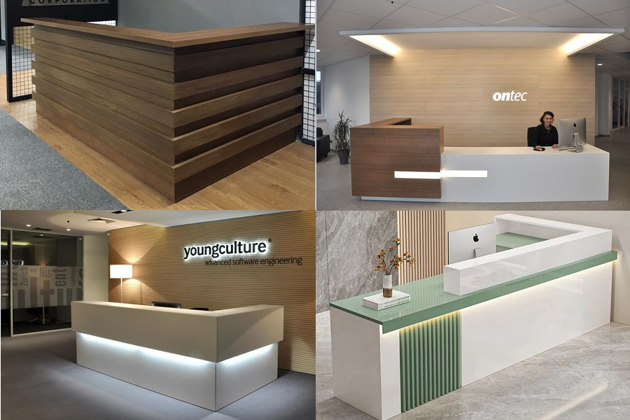 Thiết kế và thi công quầy chữ L theo yêu cầu