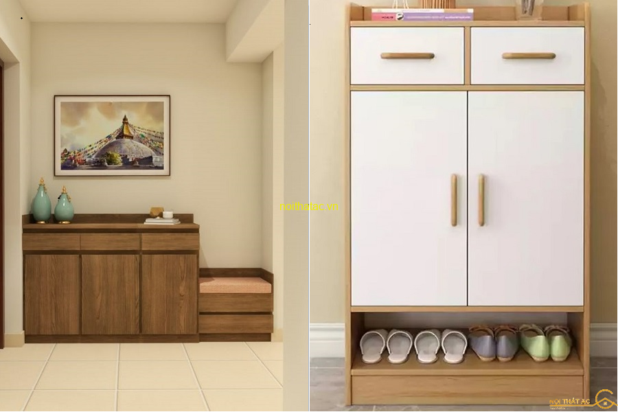 Các mẫu tủ giày phổ biến hiện nay