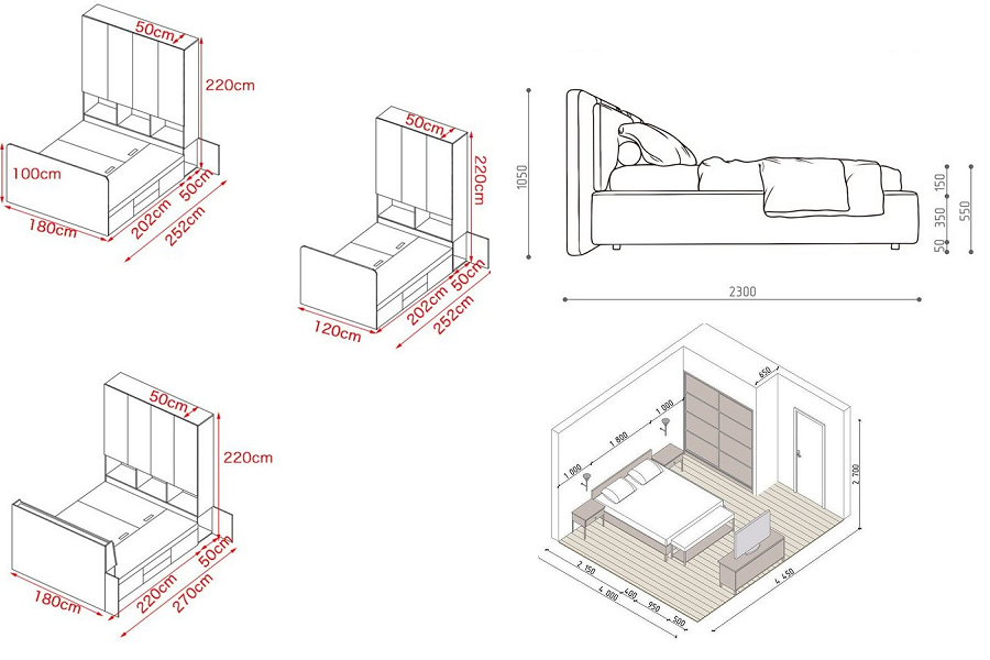Kích thước thông dụng của giường ngủ gia đình