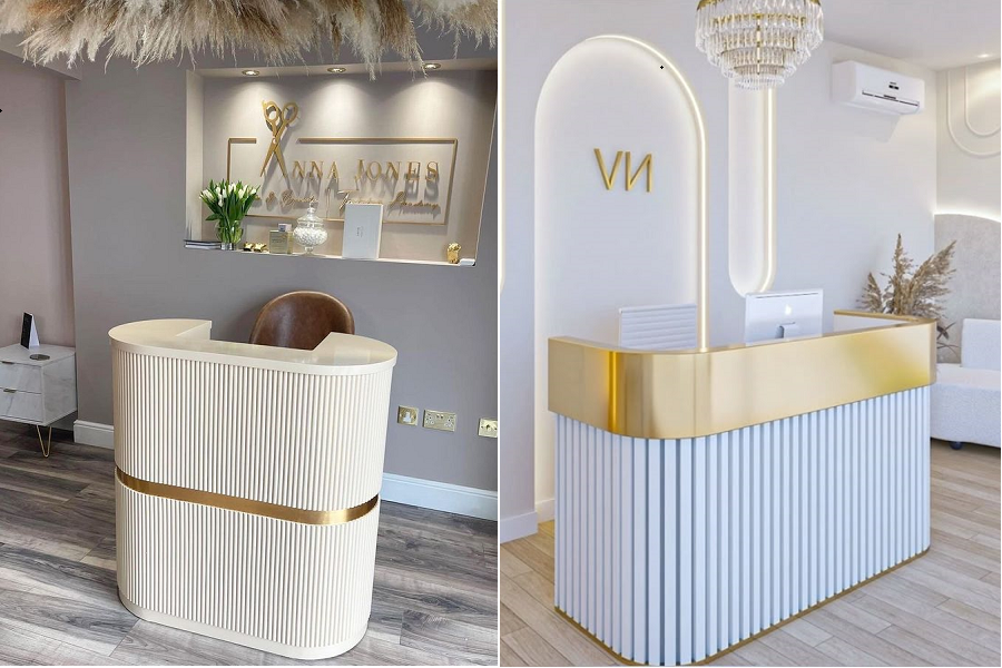 Thi công quầy spa ốp lam theo yêu cầu