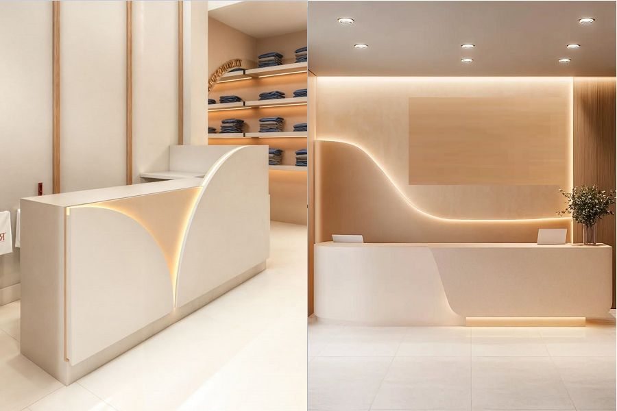 Thi công quầy spa thẳng theo yêu cầu tại TPHCM