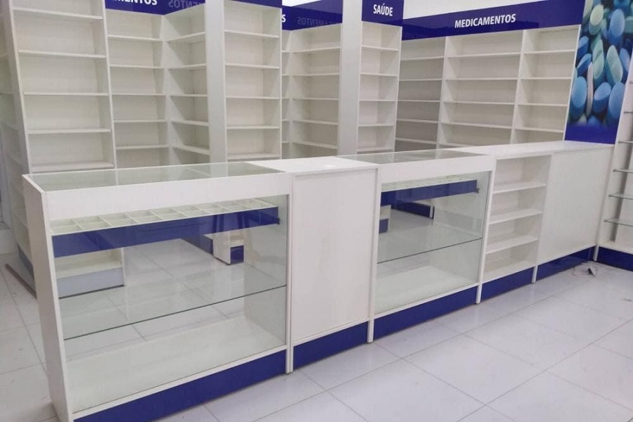 Thi công tủ trưng bày thuốc, thiết bị y tế theo yêu cầu