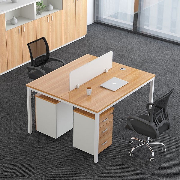 Cụm bàn làm việc chân sắt giá rẻ BLV029
