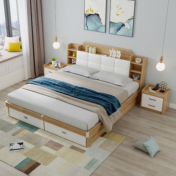 Giường ngủ MDF 1m6 x 2m GN005