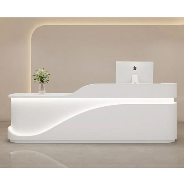 Quầy lễ tân spa bo cong 2m QS010