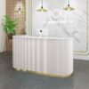 Quầy lễ tân spa bo tròn ốp lam QLT016