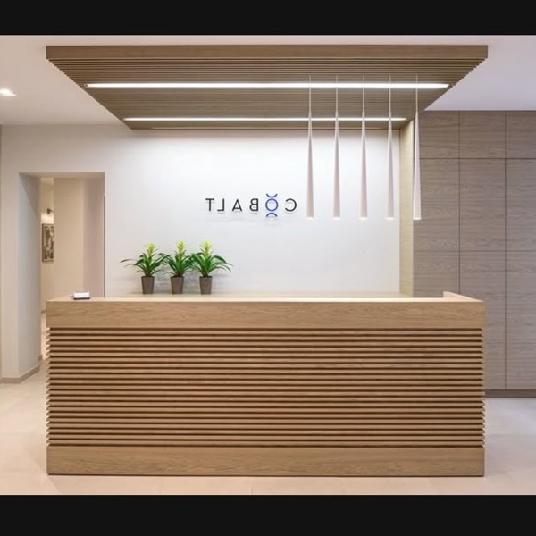Quầy lễ tân văn phòng 2m4 QLT035