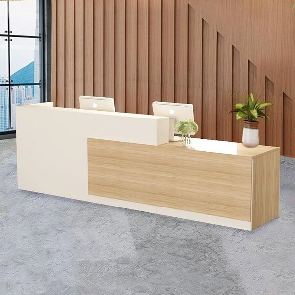 Quầy lễ tân văn phòng 2m4 giá rẻ QLT031