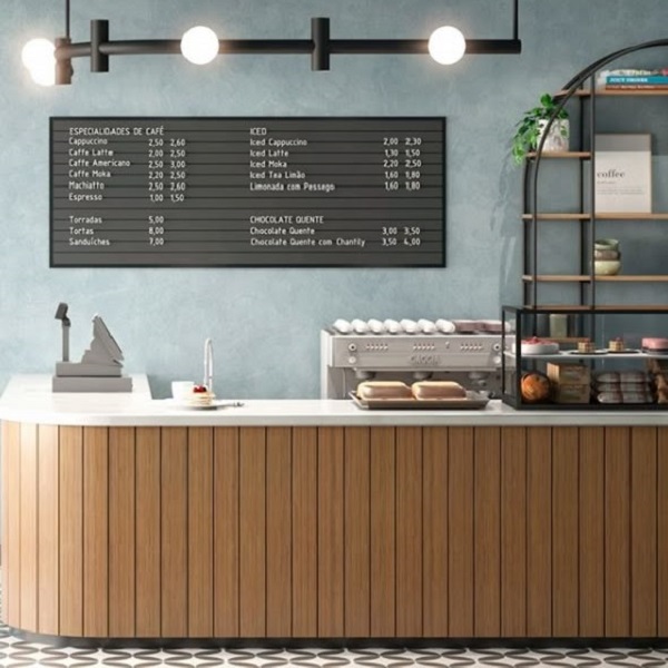 Quầy pha chế chữ L QB043