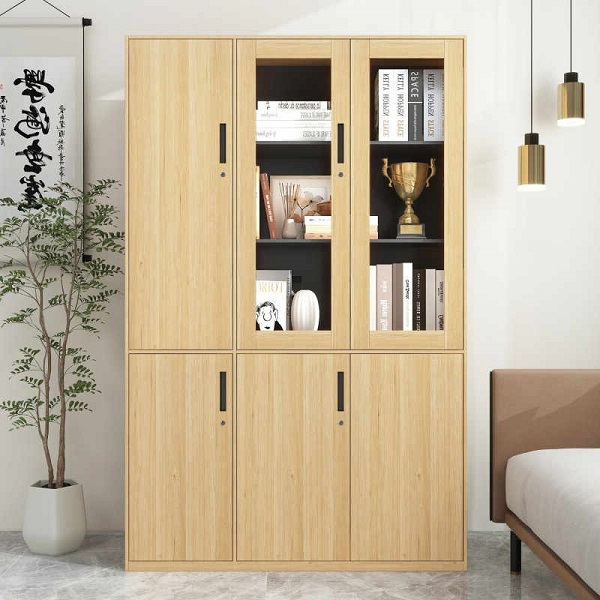 Tủ hồ sơ văn phòng 1m2 x 2m vân gỗ THS019