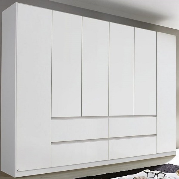 Tủ quần áo 3m x 2m4 full trắng TQA050