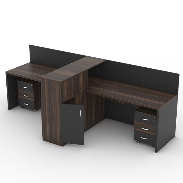 Bàn làm việc cụm 2 giá rẻ BLV032