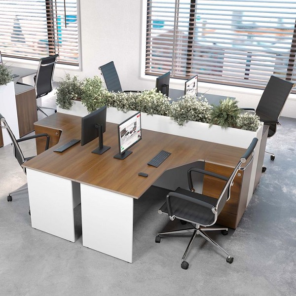 Bàn làm việc cụm 2 giá rẻ BLV067