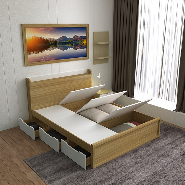 Giường ngủ 1m2 x 2m giá rẻ GN043