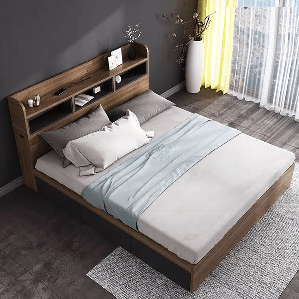 Giường ngủ 1m2 x 2m hiện đại GN045