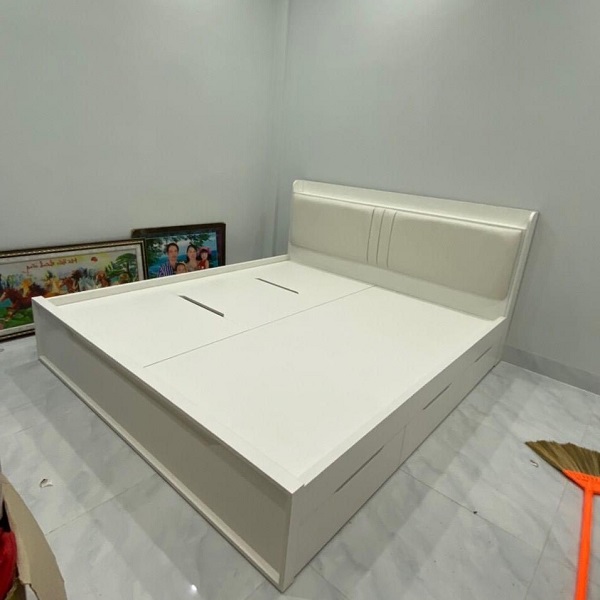 Giường ngủ Full trắng 1m6 x 2m GN070