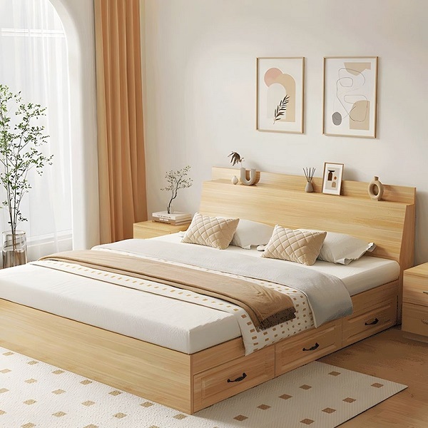 Giường ngủ gỗ công nghiệp 1m2 x 2m GN039