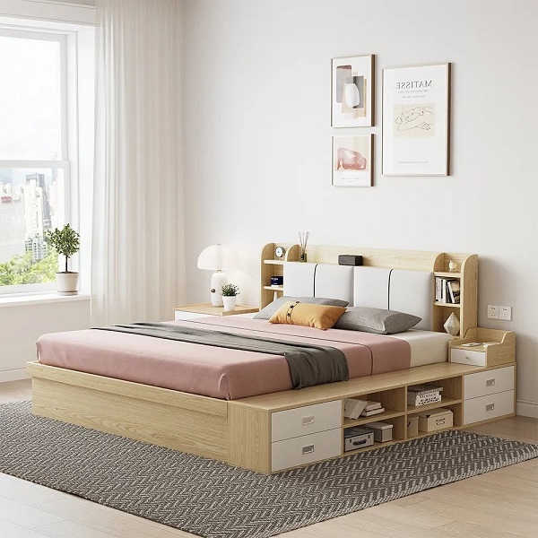 Giường ngủ gỗ công nghiệp hiện đại GN040