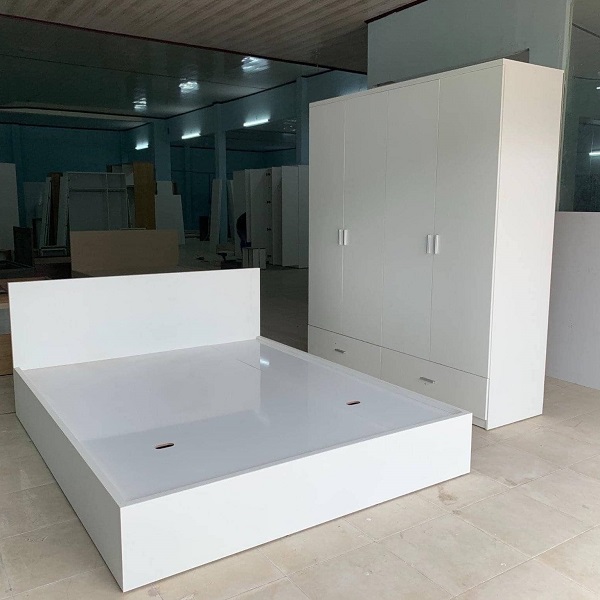 Giường ngủ kèm tủ quần áo giá rẻ GN063