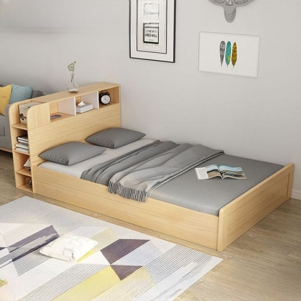 Giường ngủ kết hợp kệ sách GN047
