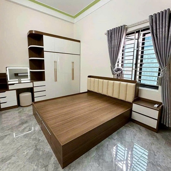 Giường ngủ vân gỗ 1m6 x 2m GN059