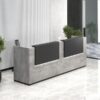 Quầy lễ tân spa 2m4 xám xi măng QS038