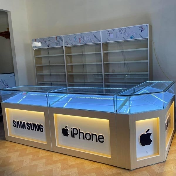 Tủ trưng bày điện thoại chữ L TTB084